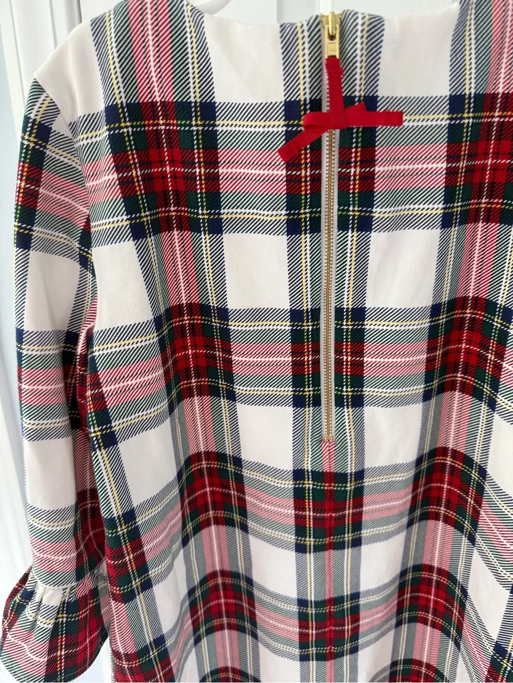 Vineyard Vines Red, White & Blue Plaid Ruffle-Sleeve Dress